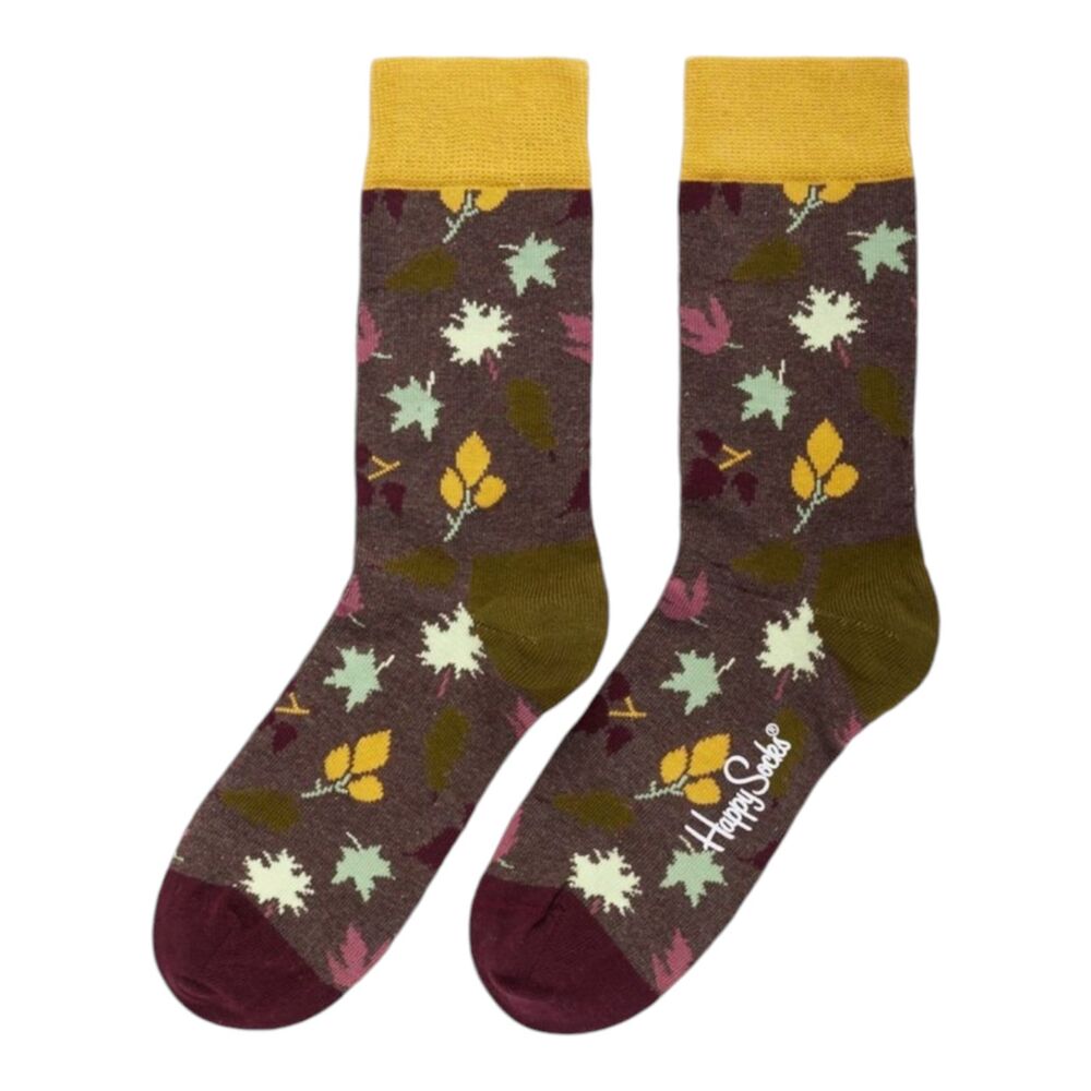 Happy Socks Combed Cotton Socks Unisex Mens 4.5-7.5 Womens 5.5-9.5 Brown